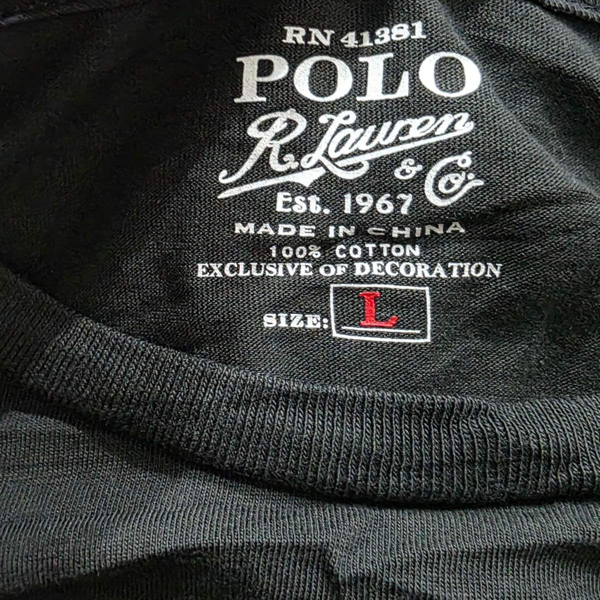 Playera Ralph Lauren Grande L Gris Deslavado Pony Gris Bolsa