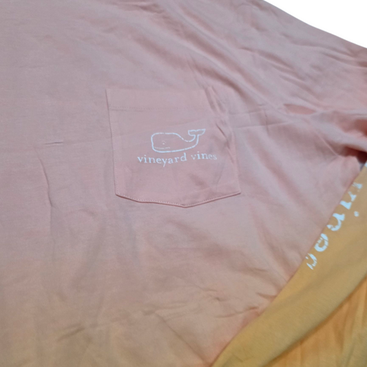 Playera Manga Larga Vineyard Vines Grande L Naranja Coral