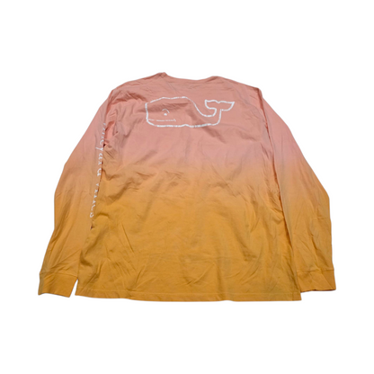 Playera Manga Larga Vineyard Vines Grande L Naranja Coral
