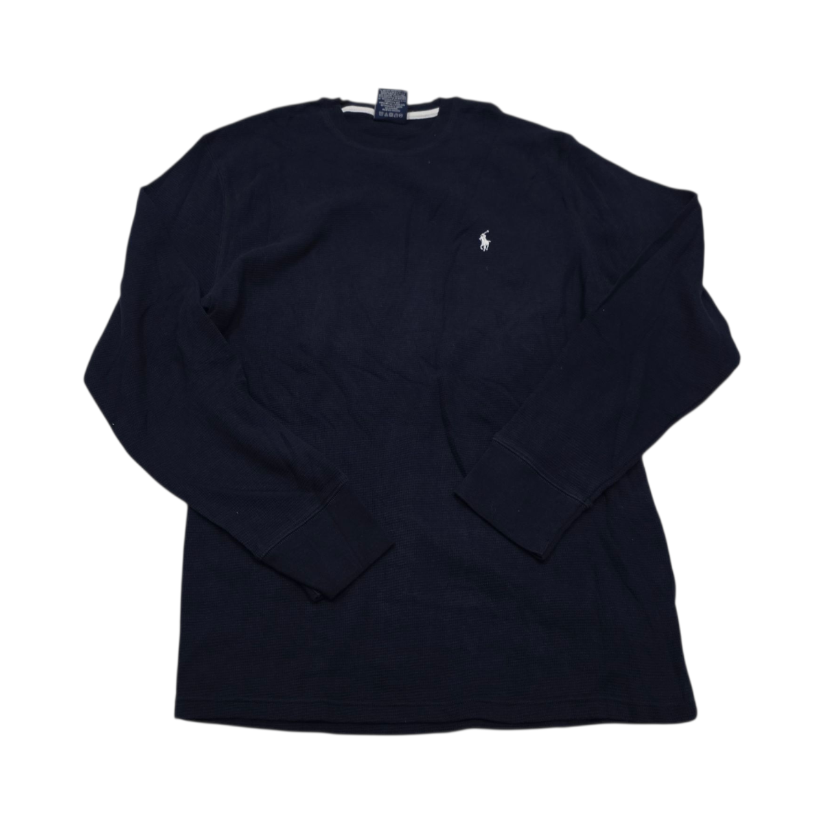 Playera Manga Larga Ralph Lauren Azul Pony Blanco Sleepwear