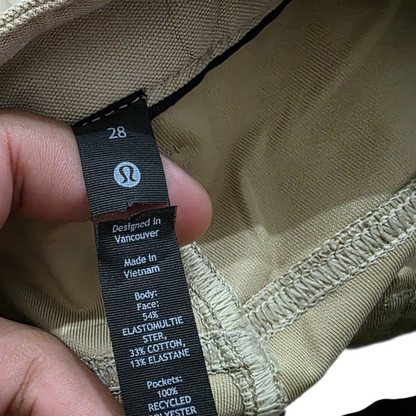 Pantalon Deportivo Lululemon Talla 28 Cafe