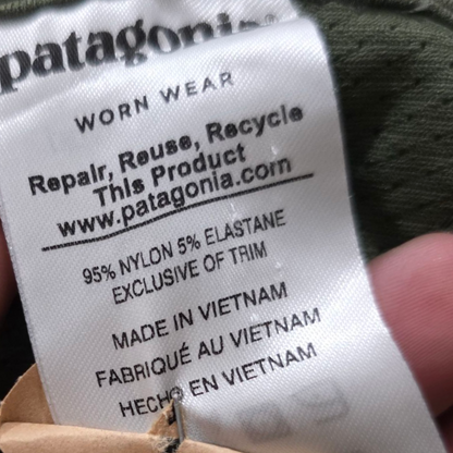 Pantalon Campismo Patagonia Talla 34 Verde