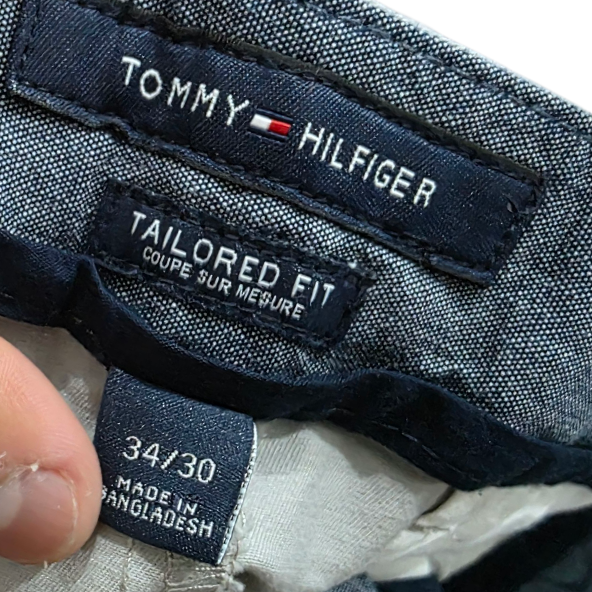 Pantalon Tailored Fit Tommy Hilfiger 34x30 Gris