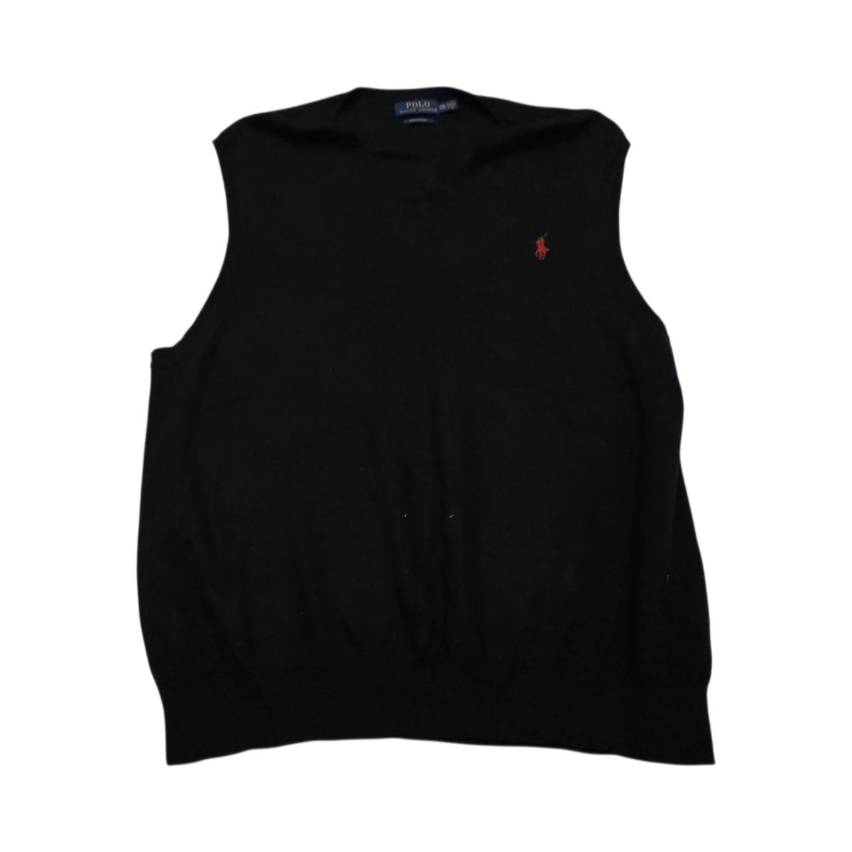 Chaleco Ralph Lauren Xxl Negro Pony Rojo