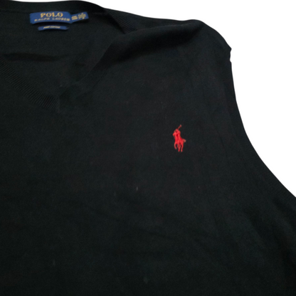 Chaleco Ralph Lauren Xxl Negro Pony Rojo