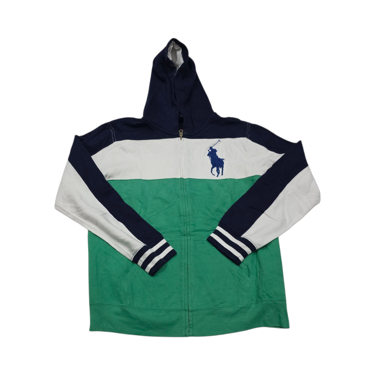 Sudadera Ralph Lauren Xgrande 18-20 Adolescente Verde Blanco