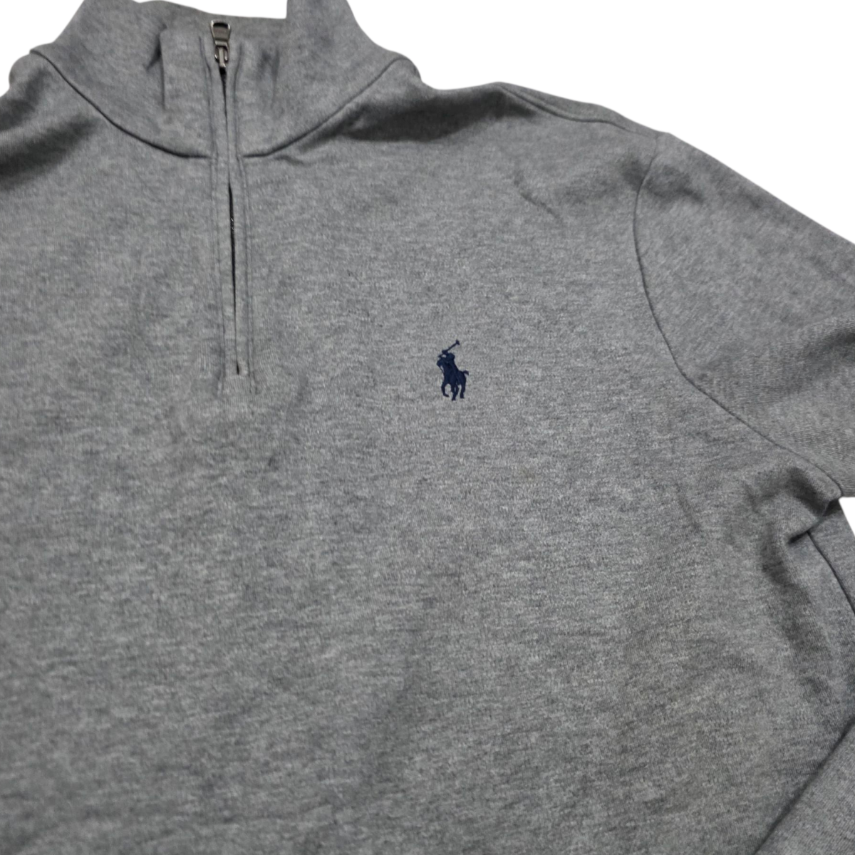 Sueter Ralph Lauren Chico S Gris Pony Azul