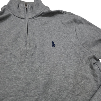 Sueter Ralph Lauren Chico S Gris Pony Azul