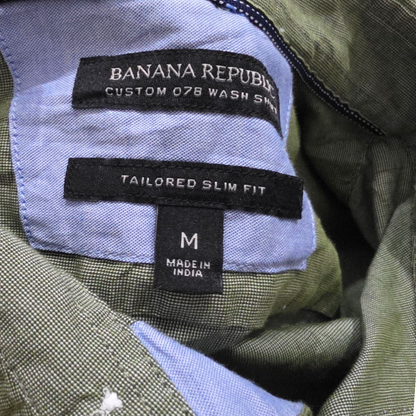 Camisa Slim Fit Banana Republic Mediana M Verde