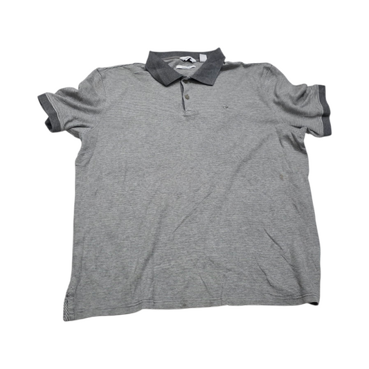 Playera Polo Calvin Klein Mediana M Gris Lineas