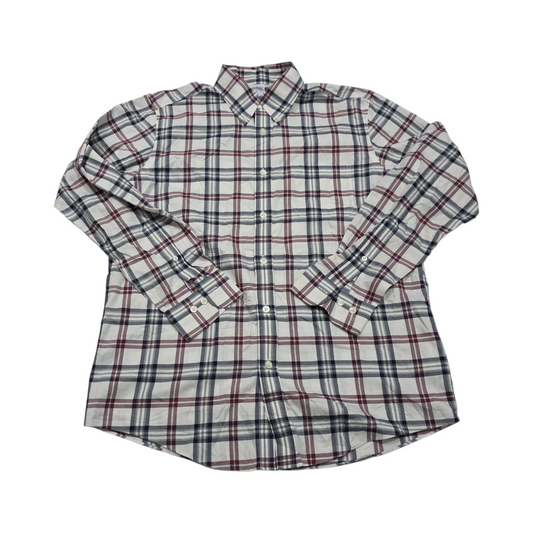 Camisas Brooks Brothers Mediana M Cuadro Blanco Vino