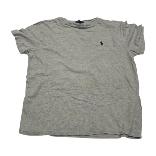 Playera Ralph Lauren Mediana M Gris Pony Azul Vintage