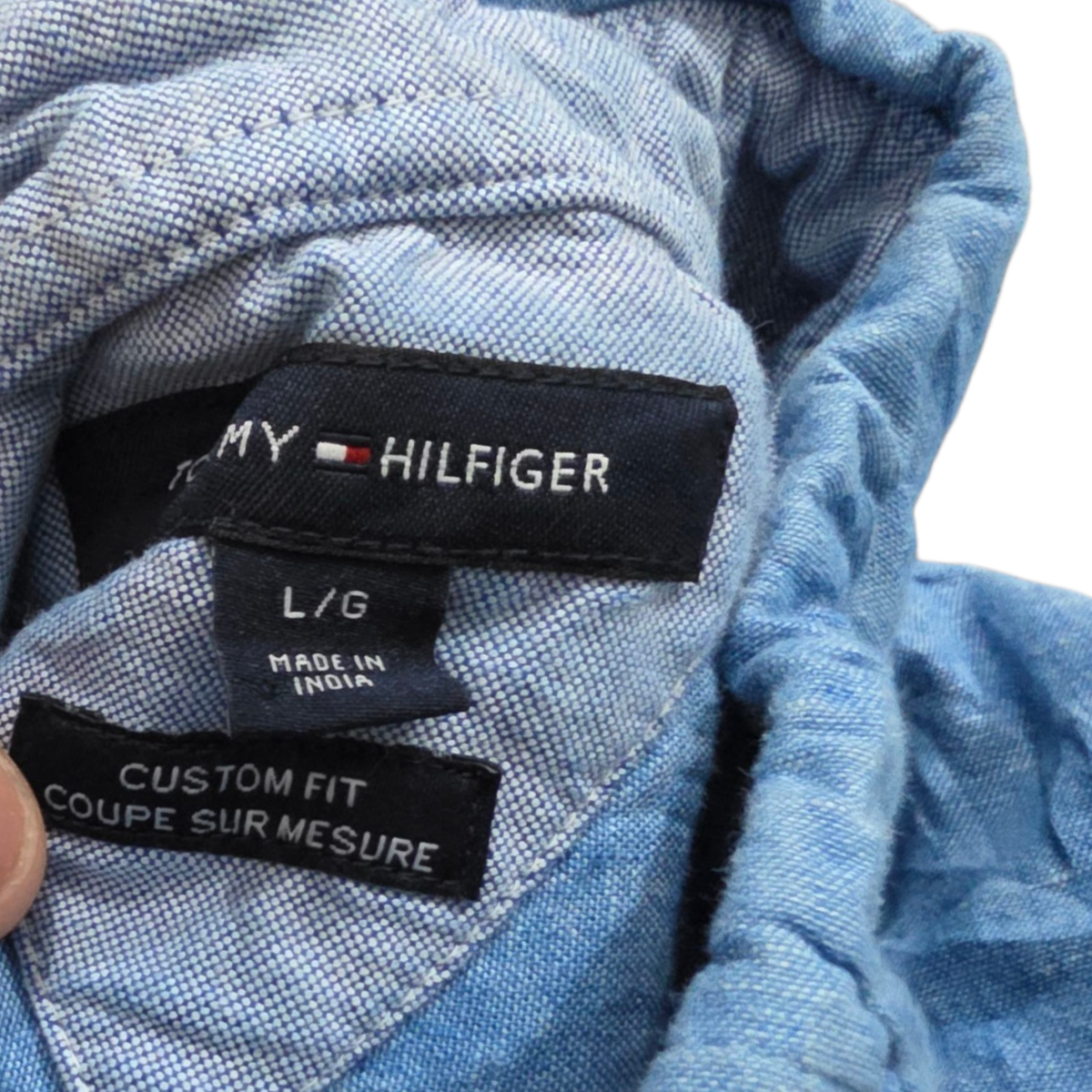 Camisa Manga Corta Tommy Hilfiger Grande L Azul