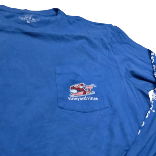 Playera Manga Larga Vineyard Vines Mediana M Azul