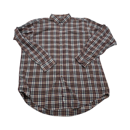 Camisa Brooks Brothers Grande L Cuadro Morado Y Azul