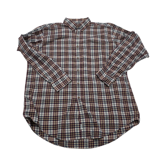 Camisa Brooks Brothers Grande L Cuadro Morado Y Azul