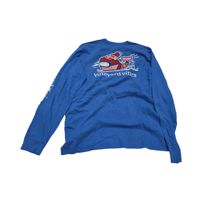 Playera Manga Larga Vineyard Vines Mediana M Azul