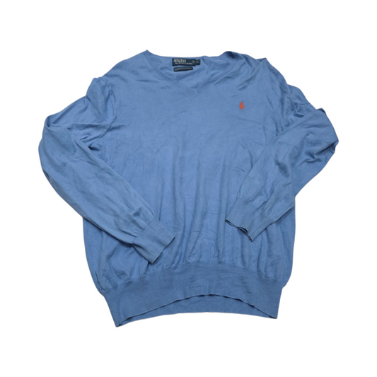 Sueter Ralph Lauren Grande L Azul Pony Naranja