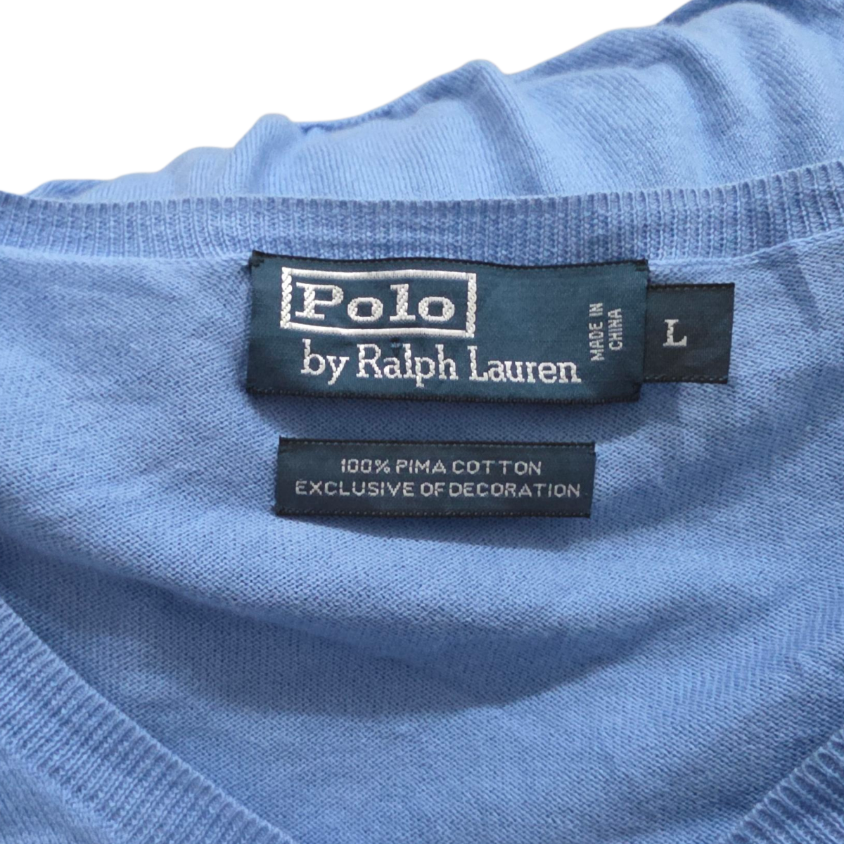 Sueter Ralph Lauren Grande L Azul Pony Naranja