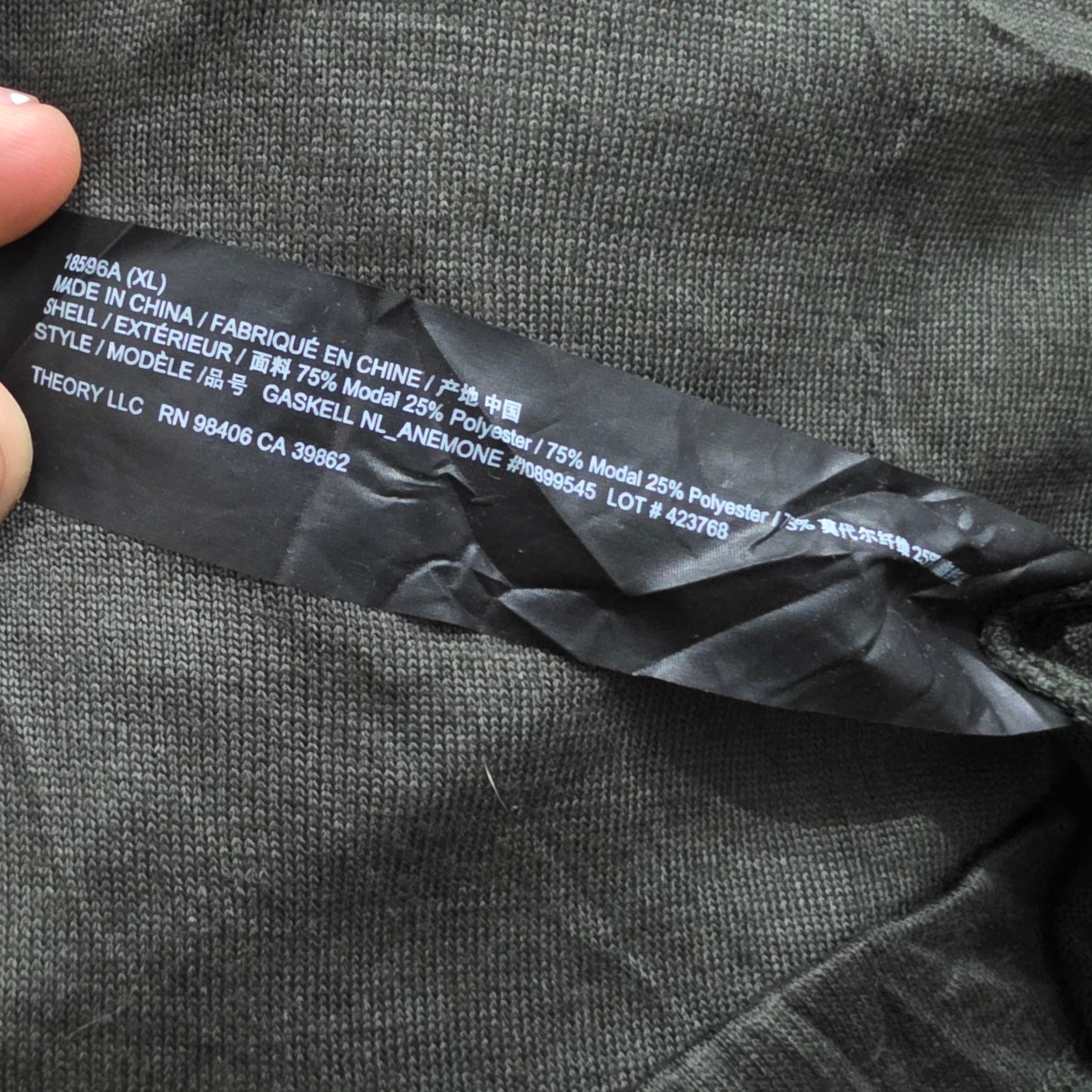 Playera Manga Larga Theory Xgrande Xl Verde