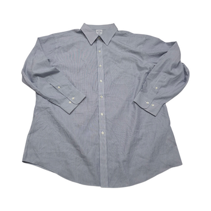 Camisa Brooks Brothers 17 Xgrande Xl Lineas Azul
