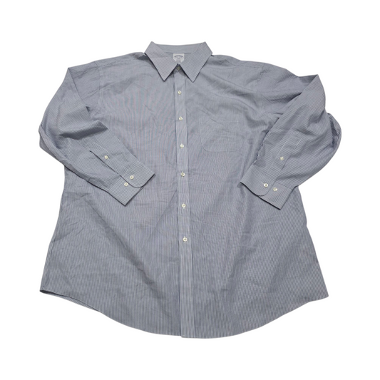 Camisa Brooks Brothers 17 Xgrande Xl Lineas Azul