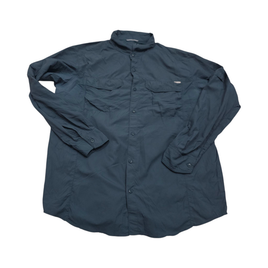Camisa Columbia 2xl Azul Metalico
