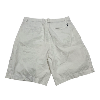 Bermuda Ralph Lauren Talla 32 Blanco Pony Azul