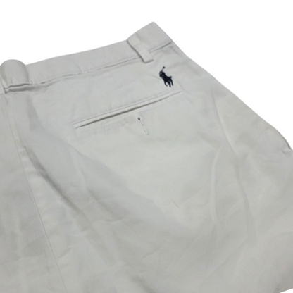 Bermuda Ralph Lauren Talla 32 Blanco Pony Azul
