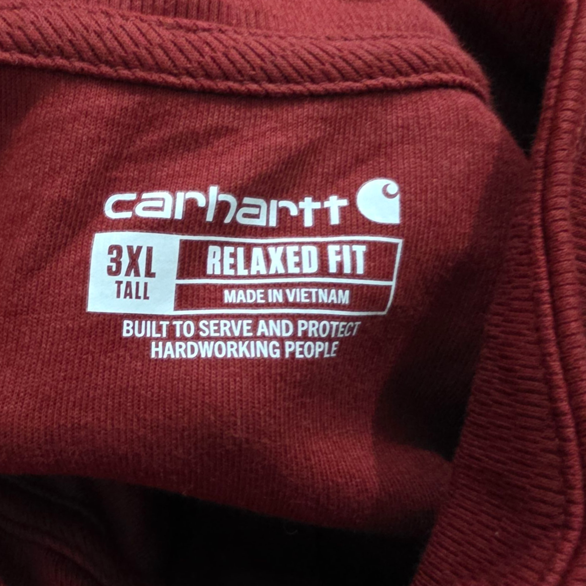 Sudadera Delgada Carhartt Relaxed Fit 3xl Vino