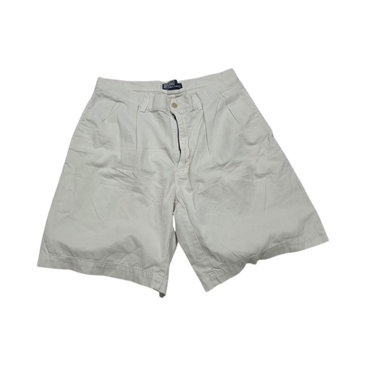 Bermuda Ralph Lauren Talla 32 Blanco Pony Azul