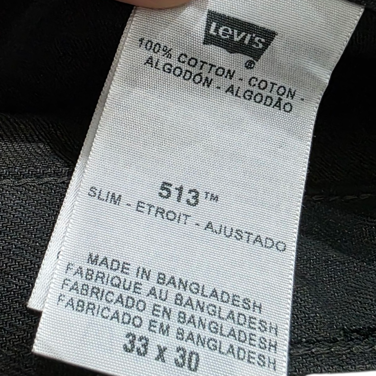 Pantalon Slim Fit Levis 513 33x30 Gris Oscuro