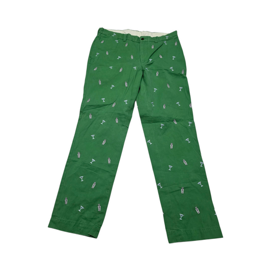 Pantalon Ralph Lauren 36x32 Verde Figuras