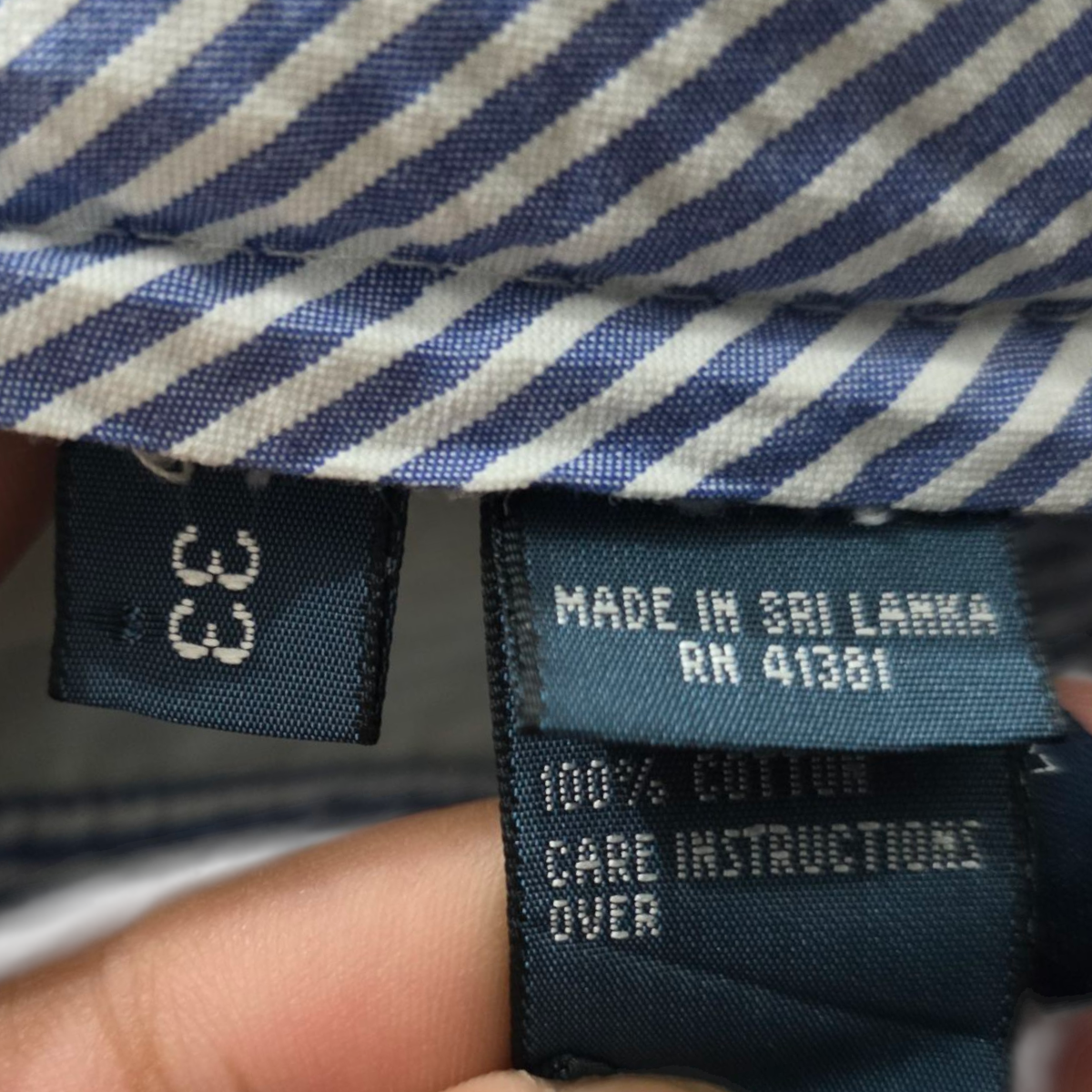 Bermuda Ralph Lauren Talla 33 Azul Lineas