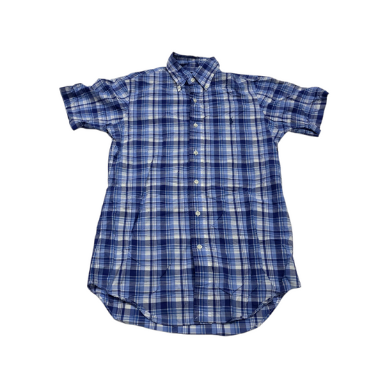Camisa Ralph Lauren Xchico Xs Azul Cuadros