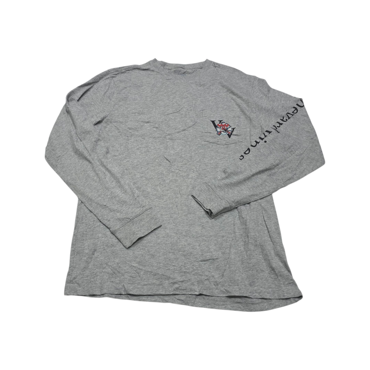 Playera Manga Larga Vineyard Vines Chico S Gris Navidad
