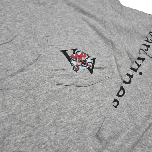 Playera Manga Larga Vineyard Vines Chico S Gris Navidad