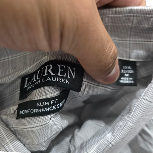 Camisa Ralph Lauren Mediana M Cuadro Gris