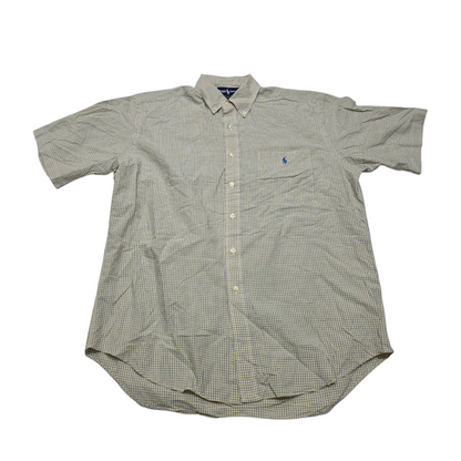 Camisa Ralph Lauren Mediana M Cuadro Amarillo Y Azul