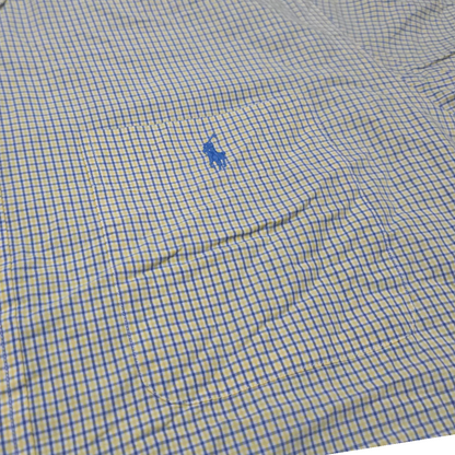Camisa Ralph Lauren Mediana M Cuadro Amarillo Y Azul