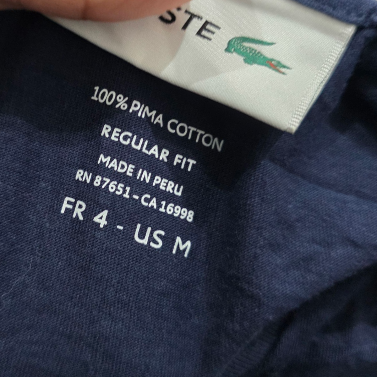 Playera Lacoste Mediana M Fr4 Azul