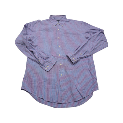 Camisa Custom Fit Ralph Lauren Grande L Cuadro Morado