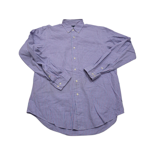 Camisa Custom Fit Ralph Lauren Grande L Cuadro Morado