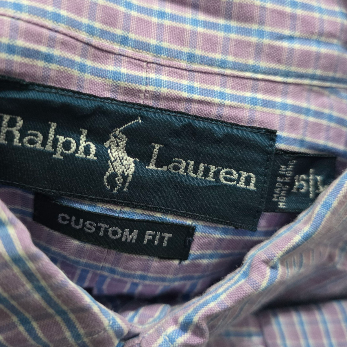Camisa Custom Fit Ralph Lauren Grande L Cuadro Morado
