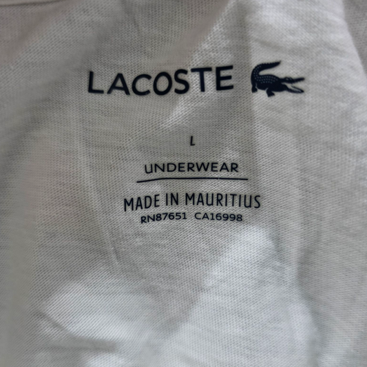 Playera Lacoste Grande L Blanco