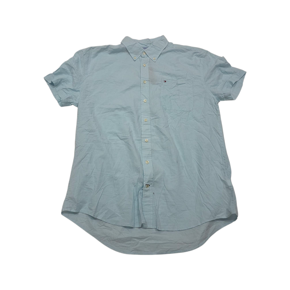 Camisa Regular Fit Tommy Hilfiger Xxl Azul Claro