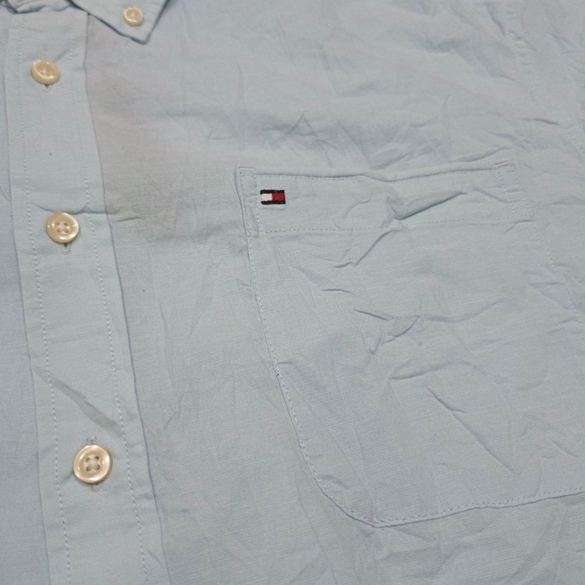 Camisa Regular Fit Tommy Hilfiger Xxl Azul Claro