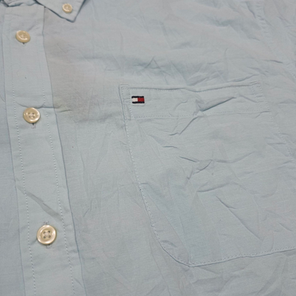 Camisa Regular Fit Tommy Hilfiger Xxl Azul Claro