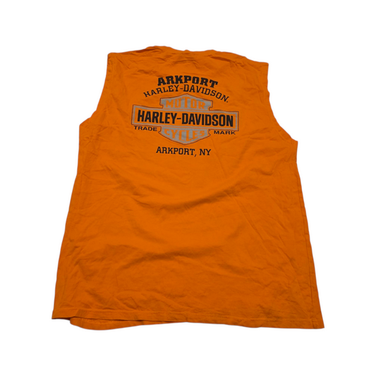 Playera Sin Mangas Harley Davidson 3xl Naranja