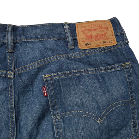 Pantalon Recto Levis 559 38x30 Azul Deslavado